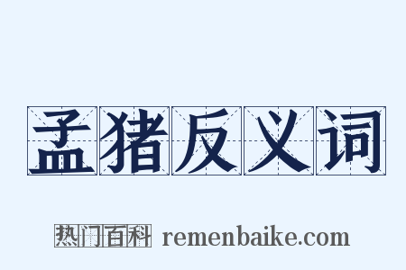 孟猪反义词是什么意思的图片